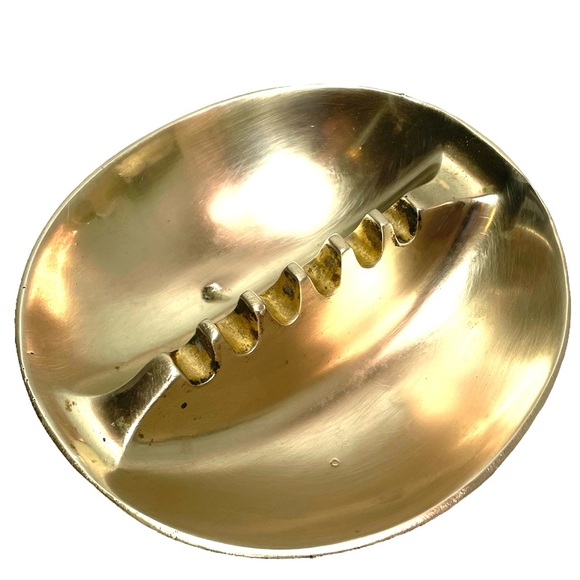 Modernist Brass Ashtray, Norway, 1960s Vintage Ashtary - Picture 4 of 6